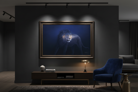 The Lion's Turn - Open Edition Print framed on wall - Renso Tamse Fine Art