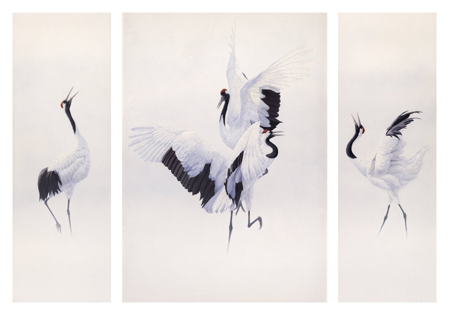 Crane Triptych - Collector's Edition - Renso Tamse Fine Art