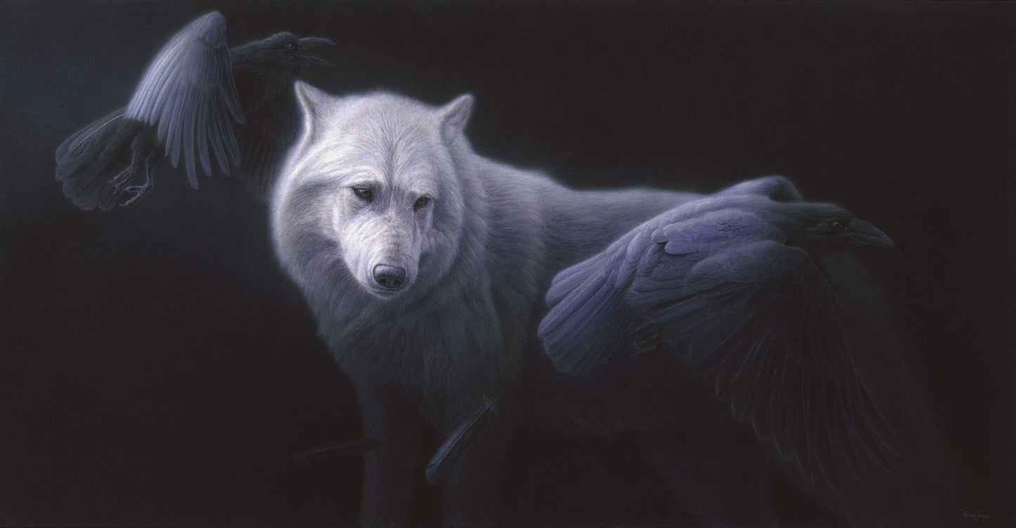 Raven and Wolf - Limited Edition Print - Renso Tamse Fine Art